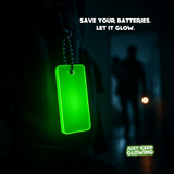 Glow in the dark emergency keychain light – reusable power outage light for survival, camping, hiking, and EDC gear