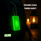 Emergency glow in the dark keychain – rechargeable light for blackout, power outage, and survival kits