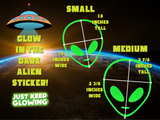 GLOW IN THE DARK ALIEN STICKER
