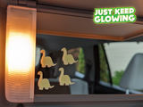 GLOW IN THE DARK DINO AND STAR STICKERS - 4 PACK
