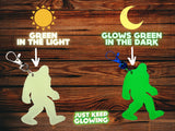 Green Bigfoot keychain