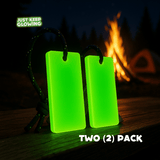 Two pack of Forever Glow Bars – reusable glow in the dark sticks handmade in the USA for camping and survival kits