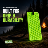 Forever Glow Bar showing its redesigned honeycomb grip texture, durable back and black paracord carrying loop.
