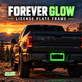 Forever Glow License Plate Frame | Glow in the Dark Car & Truck Accessory