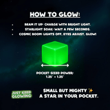 How to glow guide with specs – glow cube measures 1.25 x 1.25 inches – handmade resin fidget toy that charges with light