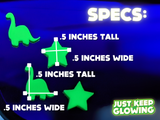 GLOW IN THE DARK DINO AND STAR STICKERS - 4 PACK