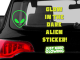GLOW IN THE DARK ALIEN STICKER