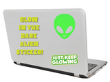 GLOW IN THE DARK ALIEN STICKER