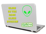 GLOW IN THE DARK ALIEN STICKER