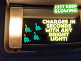 GLOW IN THE DARK DINO AND STAR STICKERS - 4 PACK